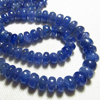 18 Inches Long - Natural Blue Genuine - TANZANITE - Smooth Polished Rondell Beads huge size 5 - 8.5 mm approx